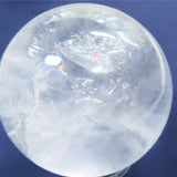 Polished Quartz Crystal Sphere Ball with Rainbow from Brazil