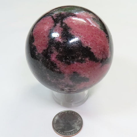 Polished Rhodonite Sphere Ball from Madagascar