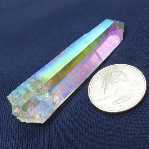 Opal or Angel Aura Quartz Crystal Point from Arkansas