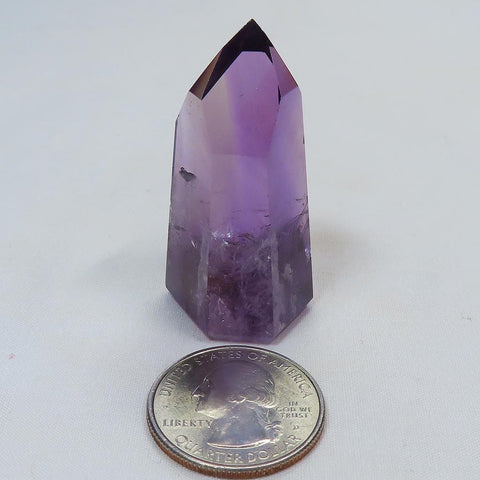 Polished Smoky Amethyst Point Time-Link Activation from Bahia Brazil