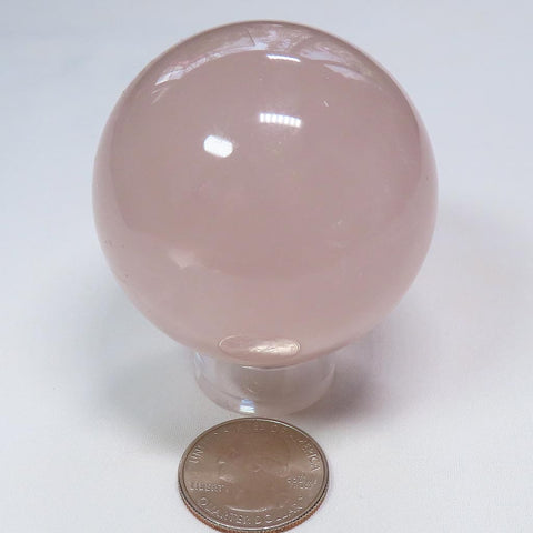Polished Rose Quartz Crystal Sphere Ball from Brazil