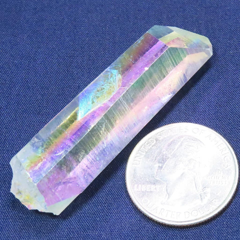 Opal or Angel Aura Quartz Crystal Point