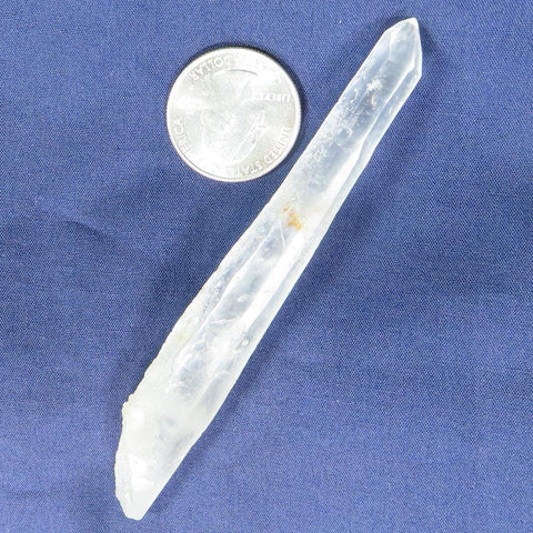 Laser Wand Quartz Crystal Point with Etched Sides from Brazil