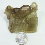 Smoky Quartz Crystal Elestial with Dolomite Attached from Brazil