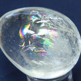 Polished Quartz Crystal Egg with Rainbow from Brazil