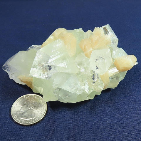 Apophyllite Cluster with Peach Stilbite from Poona, India