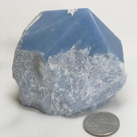 Top Polished Angelite Generator Point from Peru