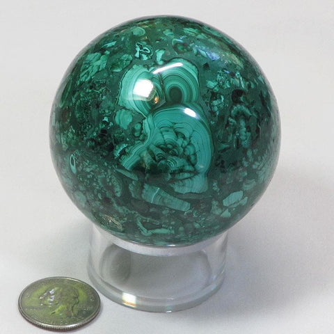 Polished Malachite Sphere Ball from Democratic Republic of the Congo