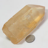 Large Tangerine Quartz Crystal Point from Brazil
