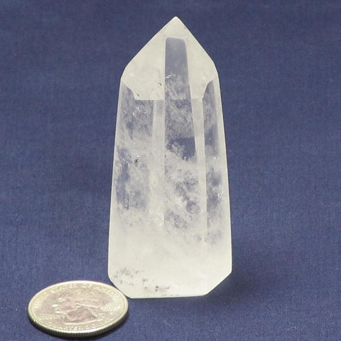 Polished Clear Quartz Crystal Point from Madagascar