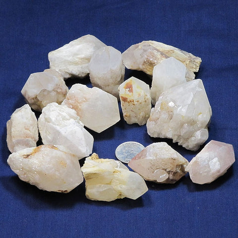 14 Smaller Candle Quartz Crystal Points from Madagascar