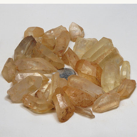 28 Tangerine Quartz Crystal Points from Brazil