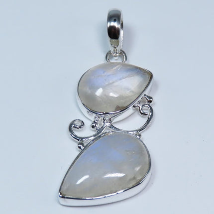 Rainbow Moonstone from India Sterling Silver Pendant Jewelry