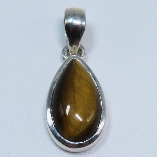 Golden Tiger Eye from Central Africa Sterling Silver Pendant Jewelry