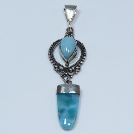 Larimar from Dominican Republic Sterling Silver Pendant Jewelry