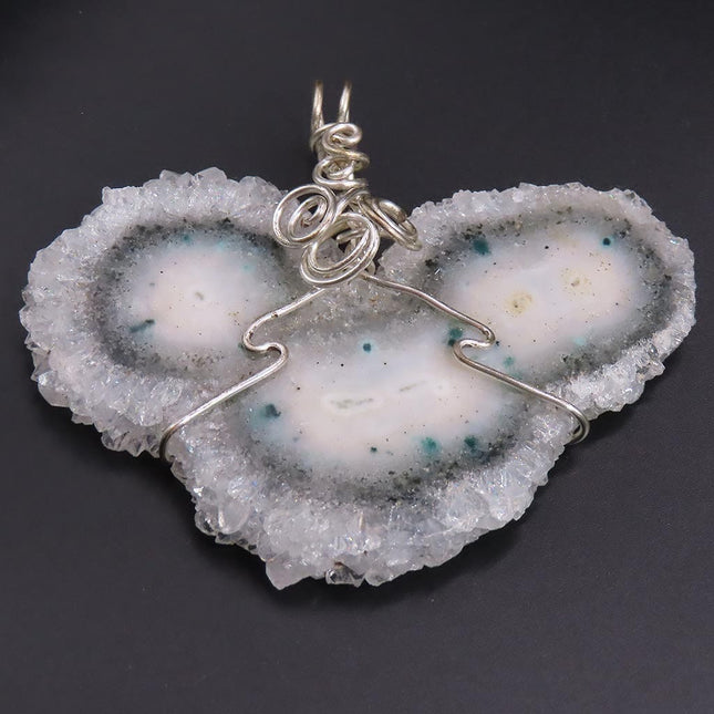 Stalactite Slice from Uruguay Wire Wrapped Pendant Jewelry