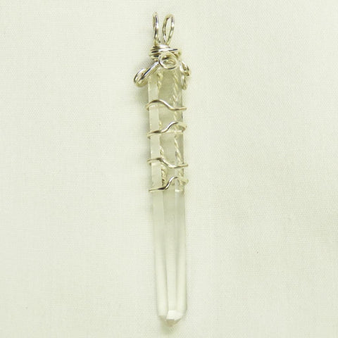 Quartz Crystal Wire Wrapped Pendant Jewelry