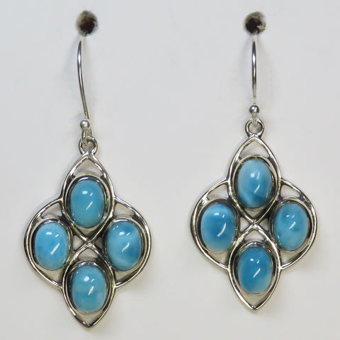 Larimar Sterling Silver Earrings Jewelry