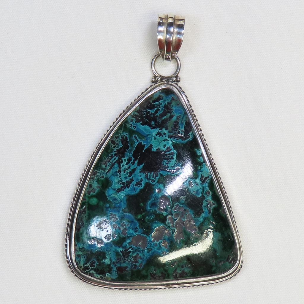 Chrysocolla Sterling Silver Pendant Jewelry