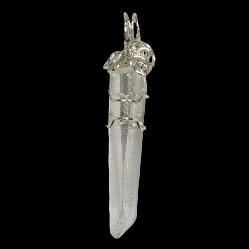 Quartz Crystal Point from Arkansas Wire Wrapped Pendant Jewelry