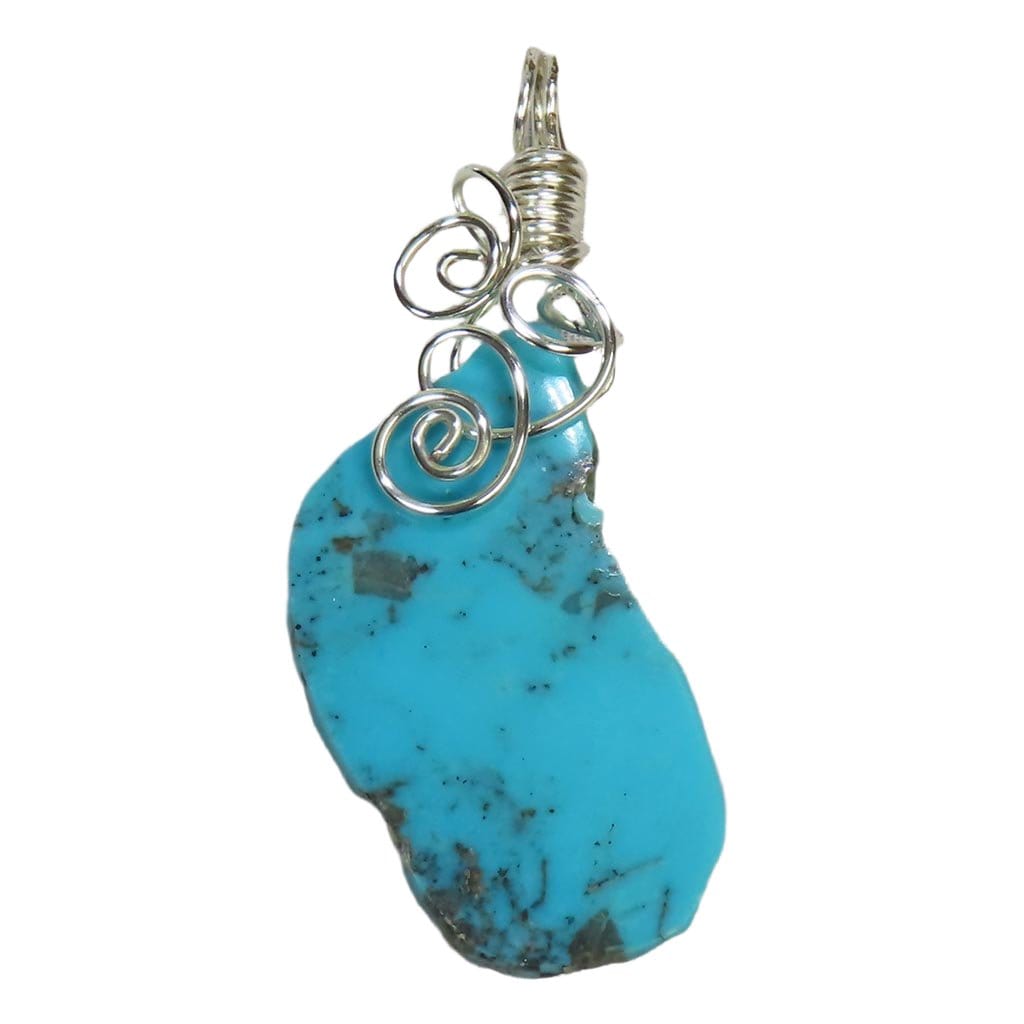 Sleeping Beauty Turquoise from Arizona Wire Wrapped Pendant Jewelry