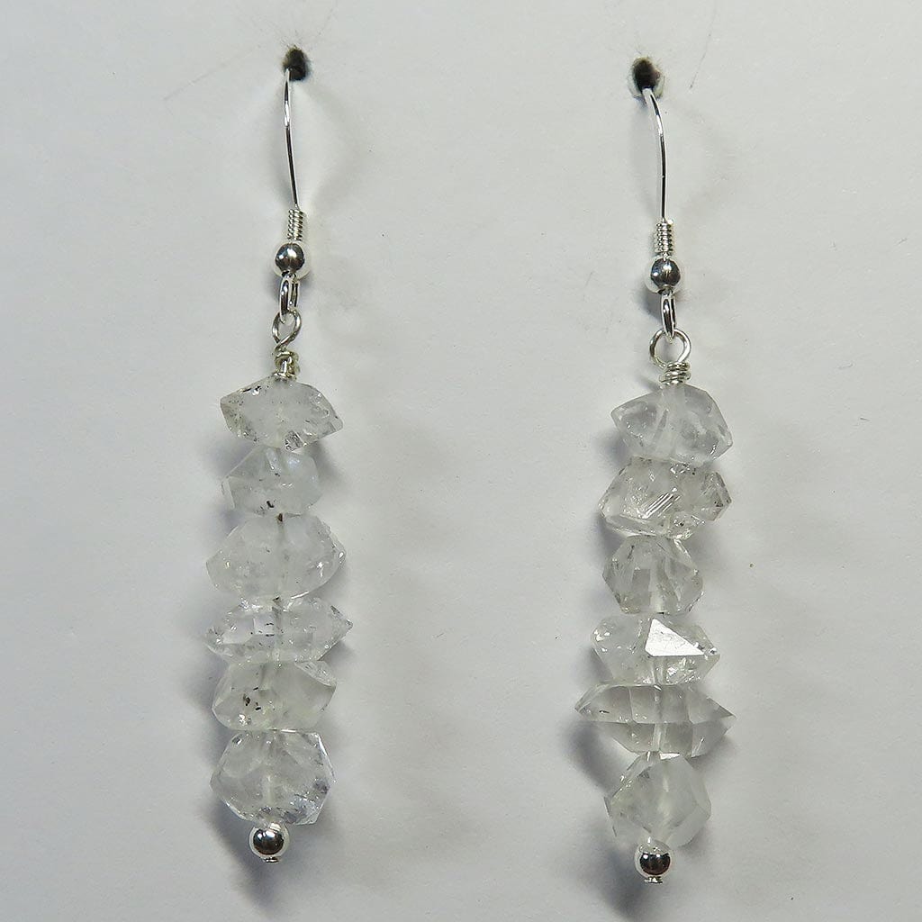 Double Terminated Quartz Crystal Points from Tibet Earrings Jewelry