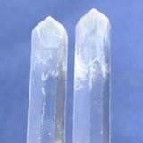 Colombian Lemurian Quartz Crystals w/ Blue Smoke Tips Earrings Jewelry