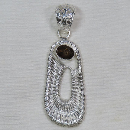 Smoky Quartz Sterling Silver Pendant Jewelry