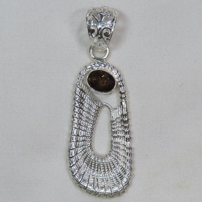 Smoky Quartz Sterling Silver Pendant Jewelry