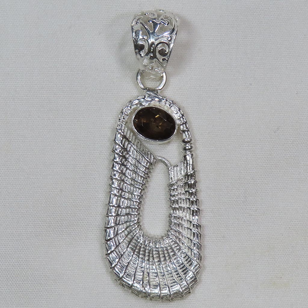 Smoky Quartz Sterling Silver Pendant Jewelry