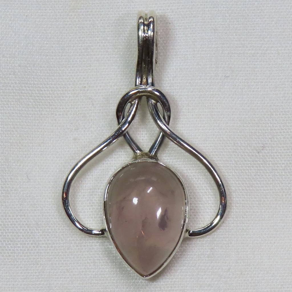 Rose Quartz Sterling Silver Pendant Jewelry