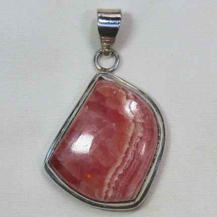 Rhodochrosite Sterling Silver Pendant Jewelry