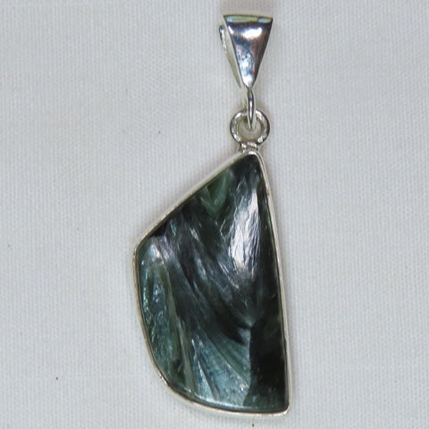 Seraphinite Sterling Silver Pendant Jewelry