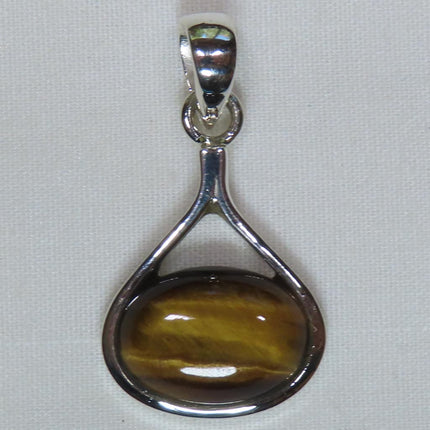 Tiger Eye Sterling Silver Pendant Jewelry