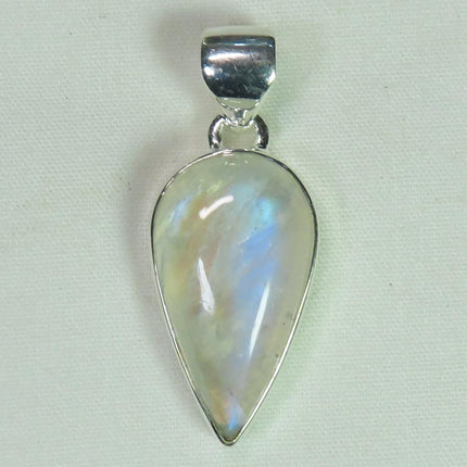 Rainbow Moonstone Sterling Silver Pendant Jewelry