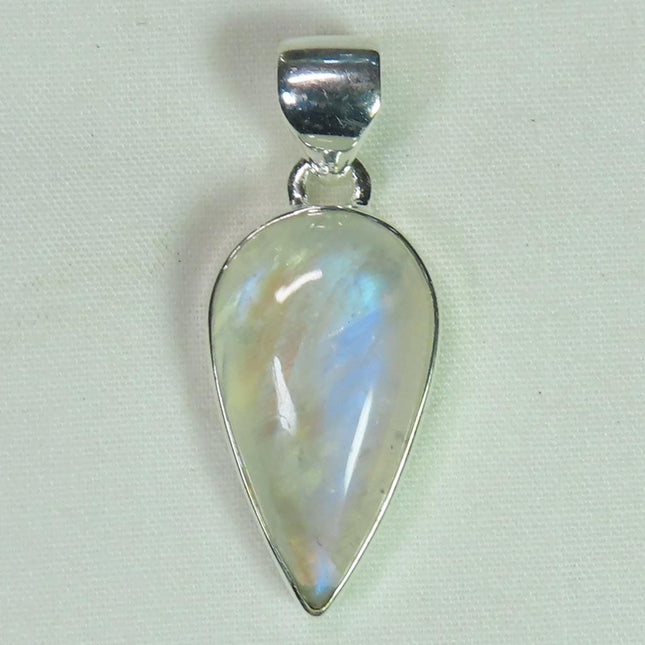 Rainbow Moonstone Sterling Silver Pendant Jewelry