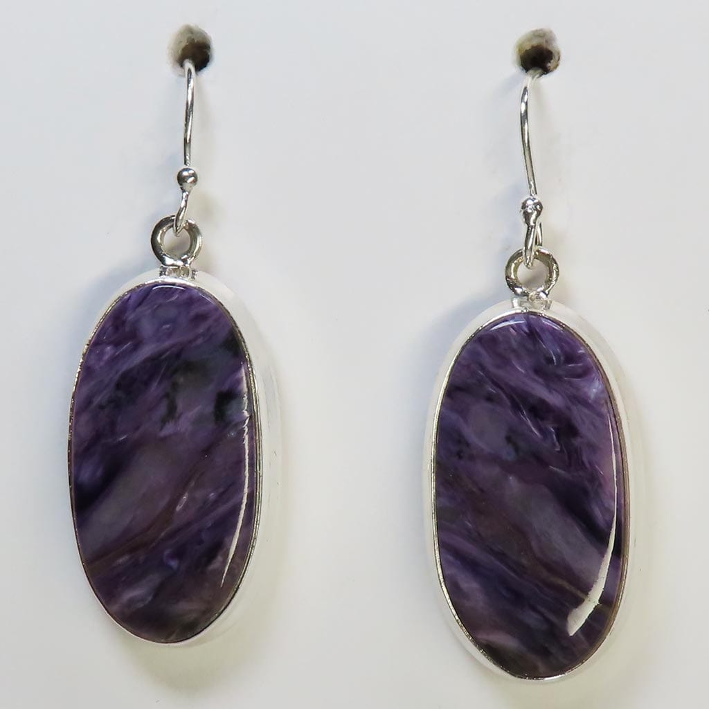 Charoite Sterling Silver Earrings Jewelry