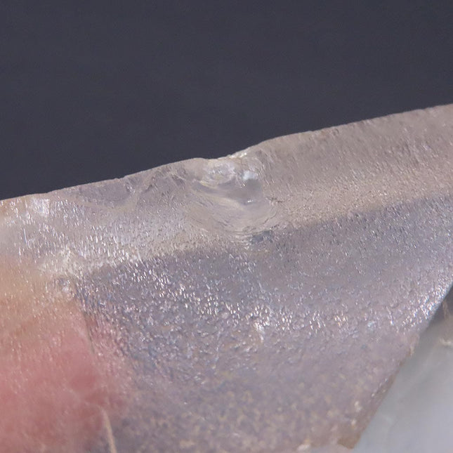 Ding on side of Clear Lemurian Seed Quartz Crystal Point w/ Time-Link from Brazil