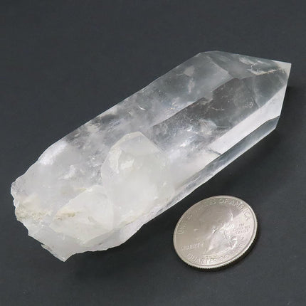 Clear Lemurian Seed Quartz Crystal Point with Rainbow from Brazil