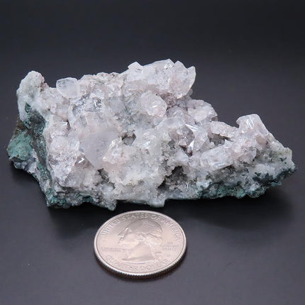 Apophyllite Cluster on Grey Quartz Matrix from Jalgaon, India
