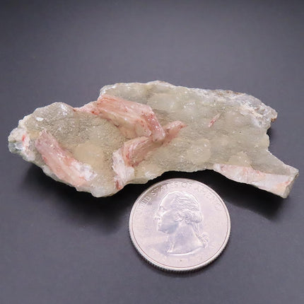 Stilbite & Drusy Quartz from Jalgaon, India