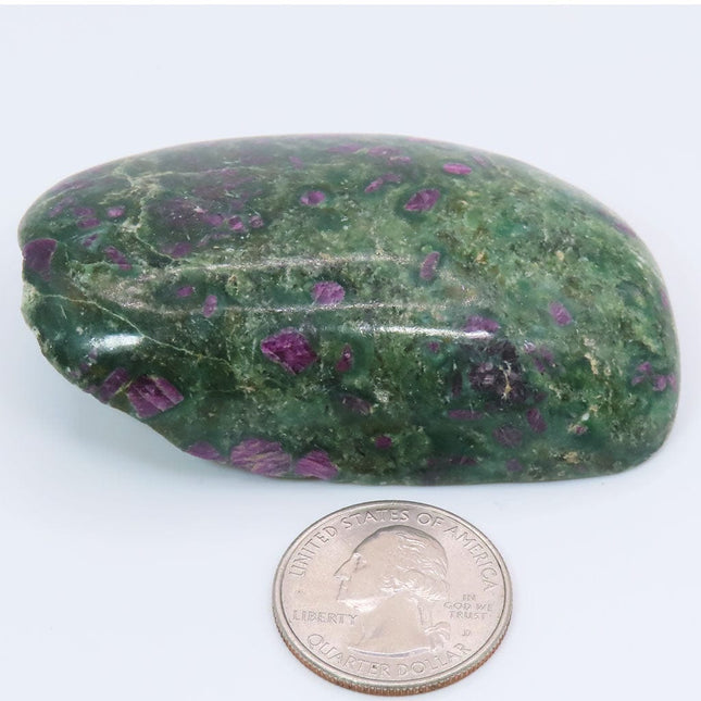 1 Side Polished Ruby and Green Fuchsite with Kyanite Slab from India