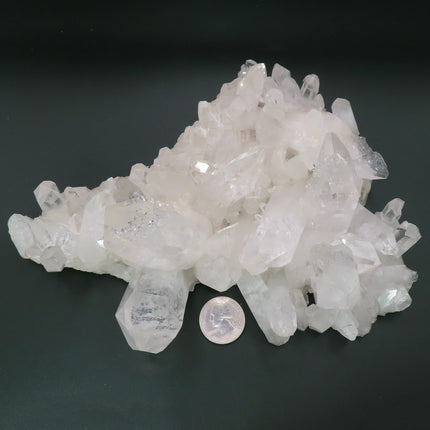 Larger Arkansas Quartz Crystal Cluster with Twin Soulmate & Time-Link