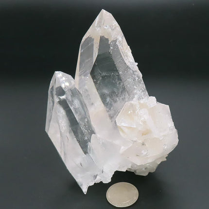 Larger Arkansas Quartz Crystal Cluster with 8 Double Terminated/ET's