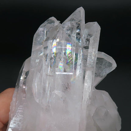 Arkansas Quartz Crystal Cluster with Record Keepers & Rainbows