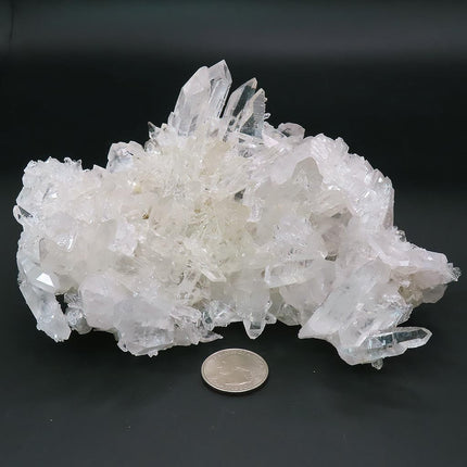 Larger Arkansas Quartz Crystal Cluster w/ Time-Links & Adularia Blades