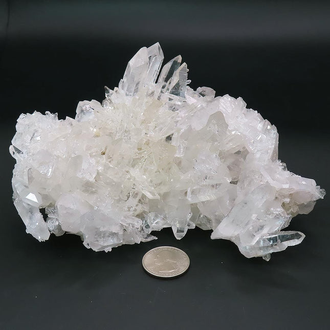 Larger Arkansas Quartz Crystal Cluster w/ Time-Links & Adularia Blades