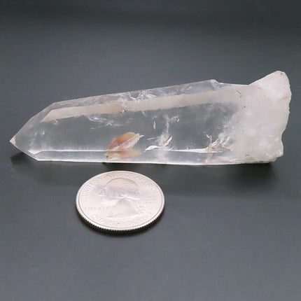 Lemurian Seed Quartz Crystal Point w/ Lightly Etched Sides from Brazil