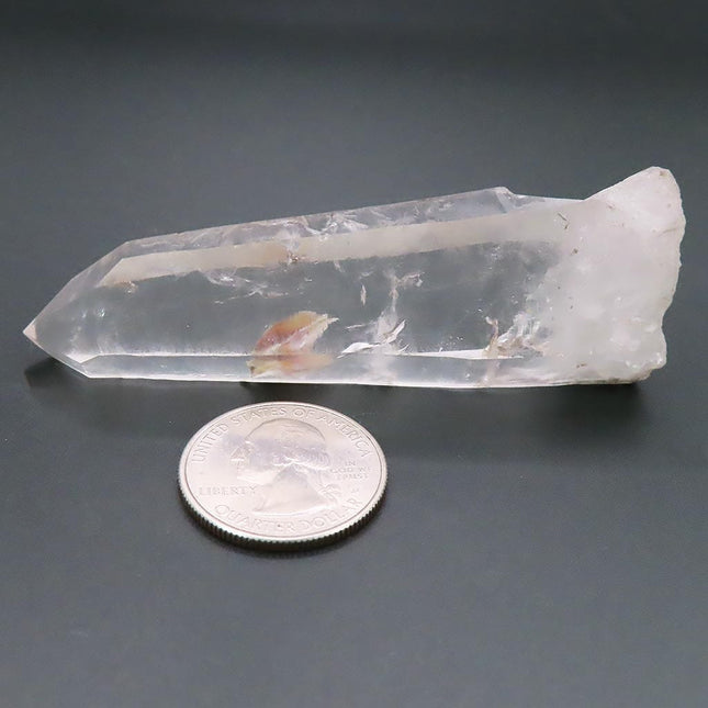 Lemurian Seed Quartz Crystal Point w/ Lightly Etched Sides from Brazil