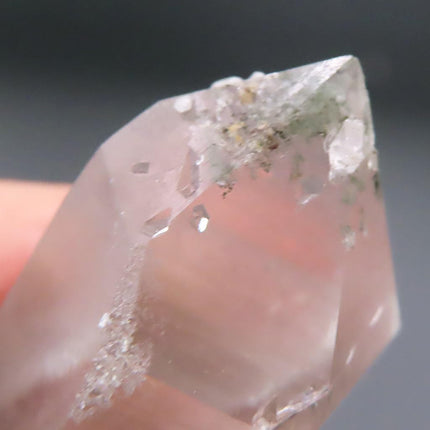Lemurian Seed Quartz Crystal Point w/ Tourmaline Included from Brazil